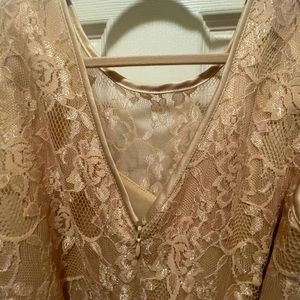 Dark cream lace dress